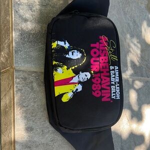 Black Righteous Gemstones Print fanny pack Bag NWOT